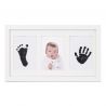 Kit rama foto tripla, Jane, Cu cerneala pentru manuta si piciorus, Non-toxic, White