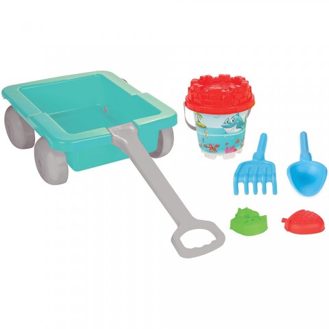 Pilsan Set jucarii nisip Carucior cu accesorii