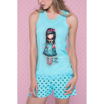 Santoro Pijama copii Gorjuss Pretty as a Picture, scurte