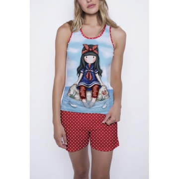 Santoro Pijama fete Gorjuss Little Fishes, scurte
