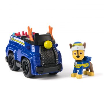 Patrula Catelusilor Vehicul si figurina Chase cu accesorii de Craciun