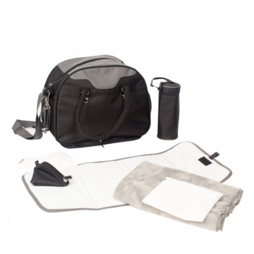 BO Jungle Geanta multifunctionala cu accesorii incluse pentru bebelusi neagra