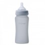 BO Jungle Biberon termo din sticla acoperita de silicon cu indicator de temperatura Bo Jungle 240 ml gri