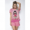 Pijama fete cu tricou Gorjuss Every Summer Has A Story, scurte