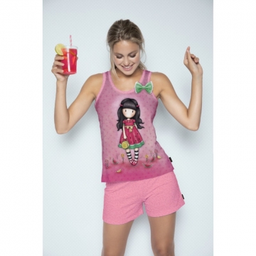 Pijama fete cu maiou Gorjuss Every Summer Has A Story, scurte