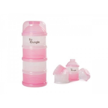 BO Jungle Containere roz lapte praf cu 4 compartimente