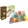 Joueco - Cuburi din lemn Alfabetul, 30 piese