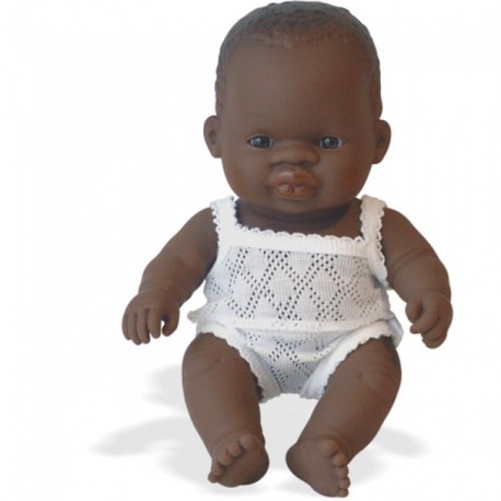 Miniland Papusa Baby african fata 21cm