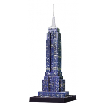 Ravensburger Puzzle 3D Empire State Building - Lumineaza noaptea, 216 piese