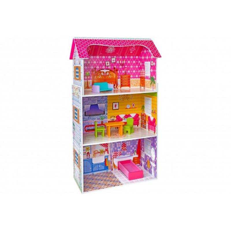 Globo Casuta pentru papusi din lemn Globo Legnoland 39520 cu 2 etaje si mobilier inclus 93 cm inaltime Globo Casuta pentru papusi din lemn Globo Legnoland 39520 cu 2 etaje si mobilier inclus 93 cm inaltime