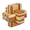 Fridolin Joc logic IQ din lemn bambus Block cross