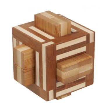 Fridolin Joc logic IQ din lemn bambus Double sticks