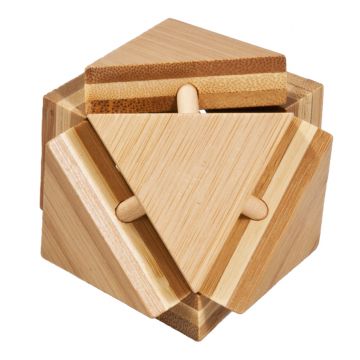 Fridolin Joc logic IQ din lemn bambus Triangleblock