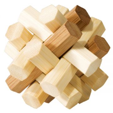 Fridolin Joc logic IQ din lemn bambus Double Knot