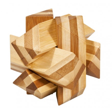 Fridolin Joc logic IQ din lemn bambus Angular Knot