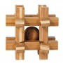 Fridolin Joc logic IQ din lemn de bambus Box with ball