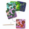 Djeco Set creativ de razuit Djeco, Animale prietenoase