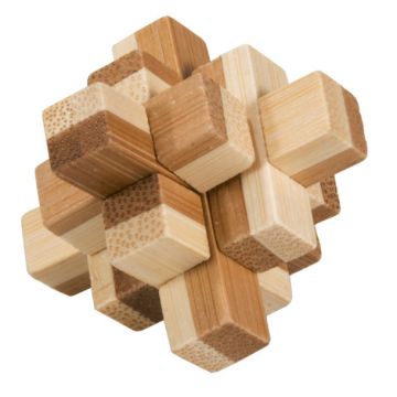 Fridolin Joc logic IQ din lemn bambus in cutie metalica-9
