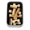 Fridolin Joc logic IQ din lemn bambus in cutie metalica-9