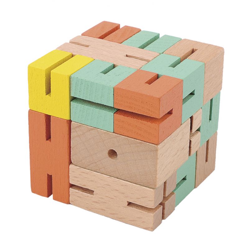 Fridolin Joc logic 3D puzzle Boy verde Fridolin Joc logic 3D puzzle Boy verde