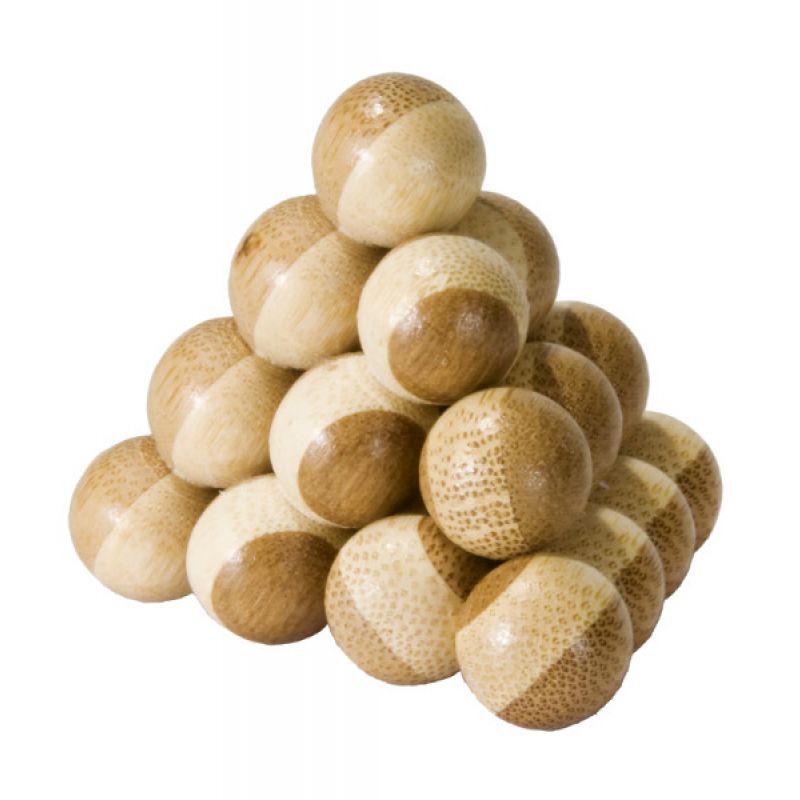 Fridolin Joc logic IQ din lemn bambus Pyramid, cutie metal Fridolin Joc logic IQ din lemn bambus Pyramid, cutie metal