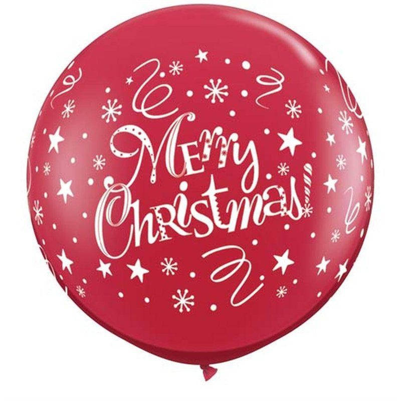 Baloane 90cm rosu inscr Merry Christmas, 74666, 2buc Baloane 90cm rosu inscr Merry Christmas, 74666, 2buc