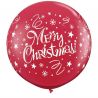 Baloane 90cm rosu inscr Merry Christmas, 74666, 2buc