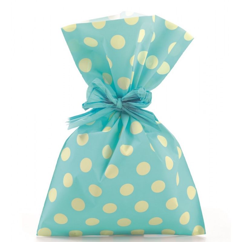 Punga cadou buline - blue/ vernil 25 x 40 cm Punga cadou buline - blue/ vernil 25 x 40 cm