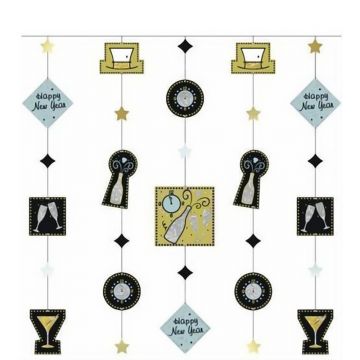 Ornament tip perdea pentru decor petrecere de revelion, Amscan 678335, 1 buc