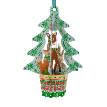Santoro Ornament de brad Craciun Baubles Brad si animale