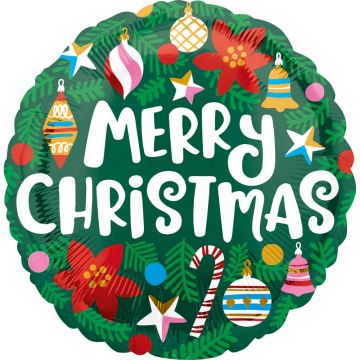 Balon folie 45 cm craciun merry christmas, amscan 40104