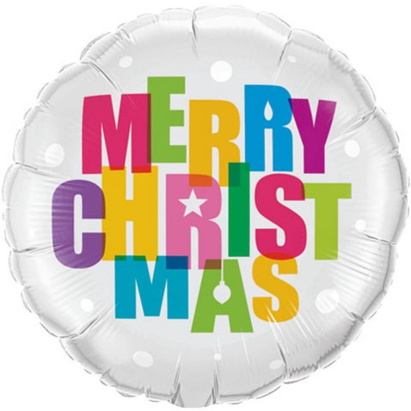 Balon folie 45 cm " merry christmas ", qualatex 54145 Balon folie 45 cm " merry christmas ", qualatex 54145