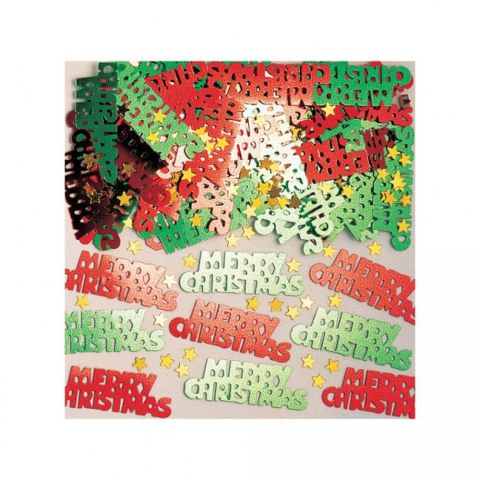 Confeti metalice merry christmas - multicolore, 14 g., amscan 36705