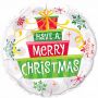 Balon folie 45 cm &quot;have a merry christmas&quot;, qualatex 55085