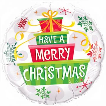Balon folie 45 cm Have a Merry Christmas qualatex 55085
