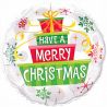 Balon folie 45 cm &quot;have a merry christmas&quot;, qualatex 55085