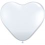 Baloane latex jumbo inima 3' diamond clear, qualatex 44522, set 2 buc