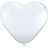 Baloane latex jumbo inima 3' diamond clear, qualatex 44522, set 2 buc