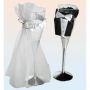 Pahare sampanie de nunta - 22 cm, radar 719161, set 2 buc
