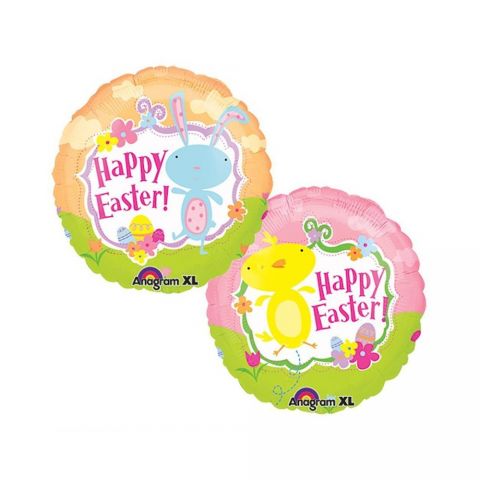 Balon folie 45cm happy easter, amscan 15288