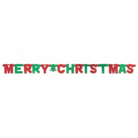 Banner pentru petrecere - merry christmas, amscan 12940, 1 buc