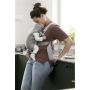 BabyBjorn - Marsupiu anatomic Mini, cu pozitii multiple de purtare   Light Grey, 3D Jersey