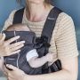 BabyBjorn - Marsupiu anatomic Mini, cu pozitii multiple de purtare   Anthracite, 3D Mesh