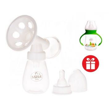 Minut Baby pompa san manuala cu tetina si capac biberon