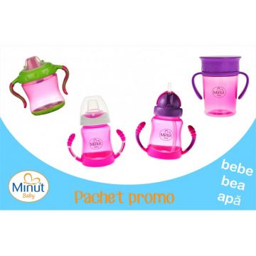 Minut Baby promo cani, bebe bea apa, fete
