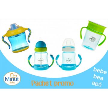 Minut Baby pachet promo cani, bebe bea apa, baieti