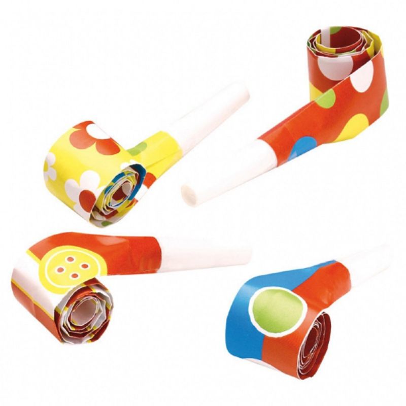 Suflatori pentru petrecere cu desene - 30 cm, amscan 8902, set 7 buc